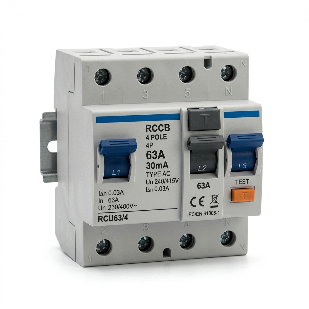 RCCB 63A 4 Pole